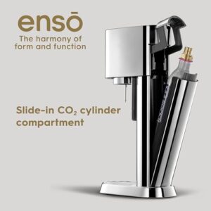 SodaStream Enso Sparkling Water Maker Bundle, 60L CO2 Canister, BPA Free Carbonating Bottle