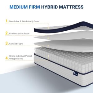 Avenco 10 Inch Full Size Mattress, Full Mattress in a Box for Pain Relief & Motion Isolation, CertiPUR-US Certified Full Bed Mattress