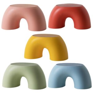 Kcjhagbd Simple Small for Home Half Round Comfortable Children Stool Non-Slip Shoe Changing Stool for Kitchen Bathr Children's Stool Softner