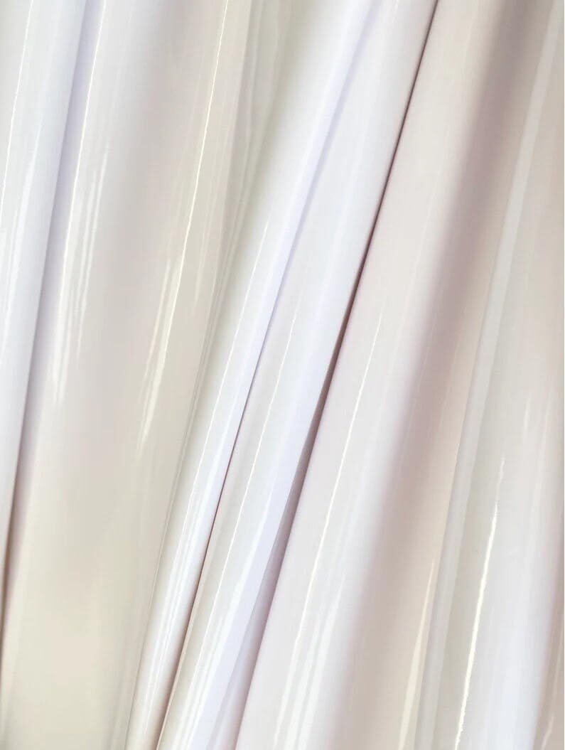 Prime Fabric, Shiny White 4-Way Stretch Vinyl Latex Fabric by The Yard, 60" Wide, DIY, Crafts, Club Wear, Costumes, Cosplay