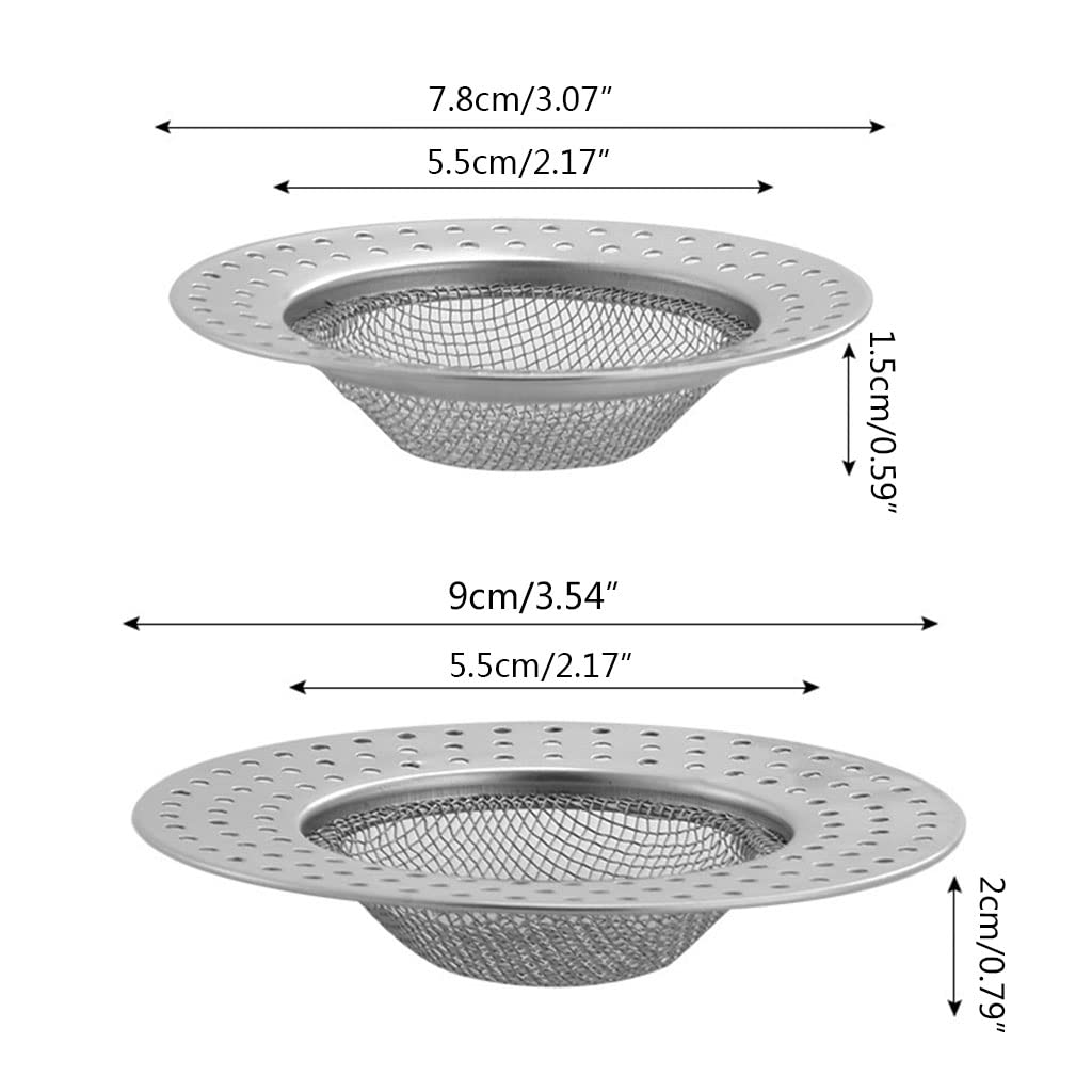 Kcjhagbd Kitchen Sink Strainer Bathtub Drain Protector Hair Catcher Mesh Round Drain Cover Prevent Residues From Clogging Sink Strainer Stopper Basket For Kitchen Bathroom