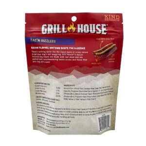 Bumpazie Grill House Bac'n Sizzlers Dog Treats, 4.5 oz. with Grill House Porterhouse Flavor Dog Treats, 4.5 oz and Grill House Ribeye Flavor Dog Treats, 4.5 oz.