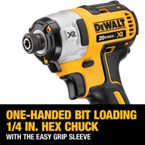 DEWALT 20V MAX XR Impact Driver, Brushless, 3-Speed, 1/4-Inch, Tool Only (DCF887B)-Deal Express Accessories, Yellow