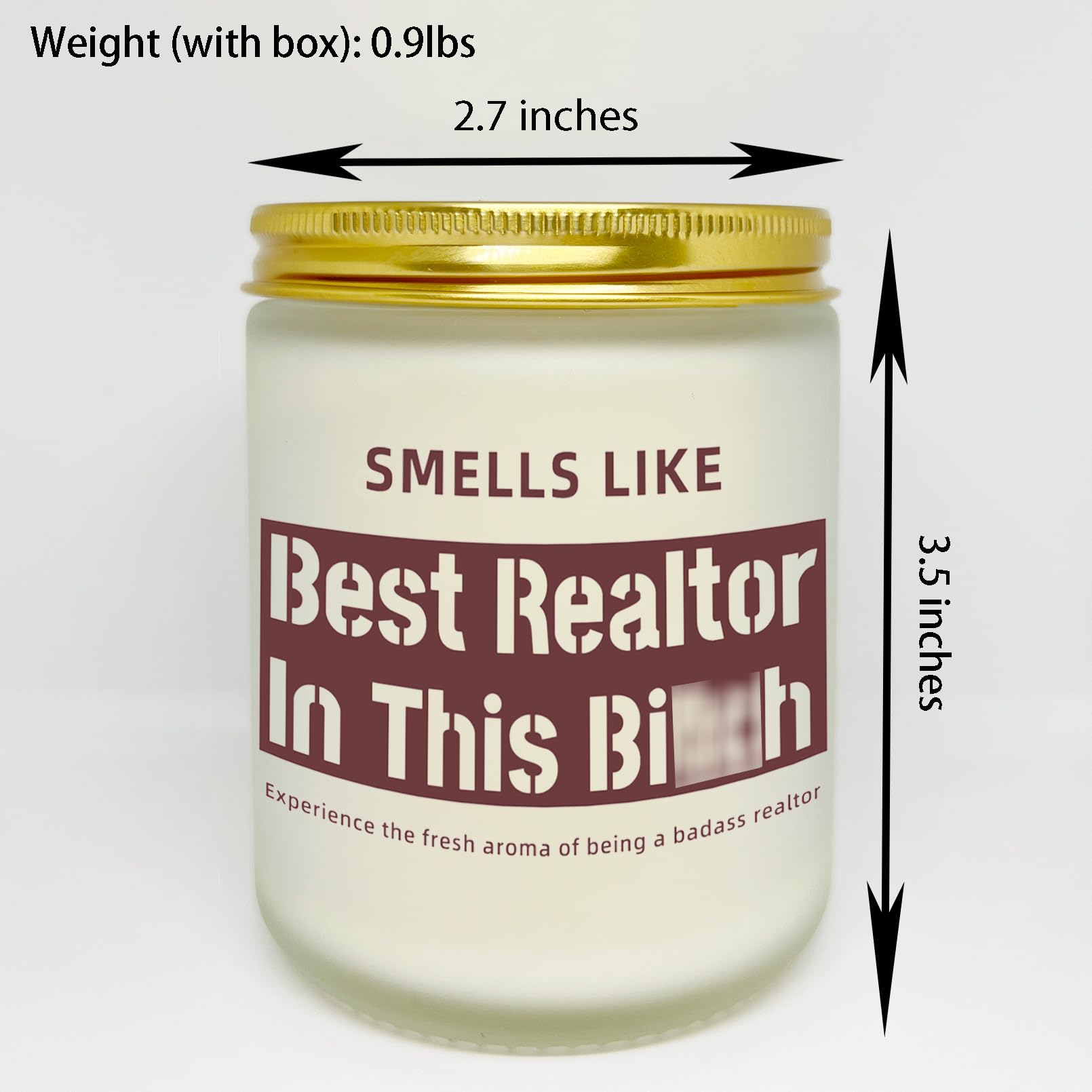 Wehnniee Funny Realtor Gifts for Agent Women, Best Realtor Candle, Closing Gifts for Realtors, Real Estate Agent Supplies - 7 oz Lavender Scented Candle, Thank You Gifts for Realtor, Broker