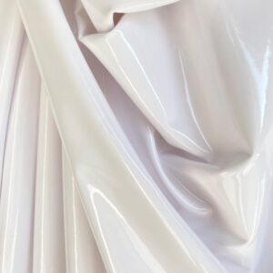 Prime Fabric, Shiny White 4-Way Stretch Vinyl Latex Fabric by The Yard, 60" Wide, DIY, Crafts, Club Wear, Costumes, Cosplay