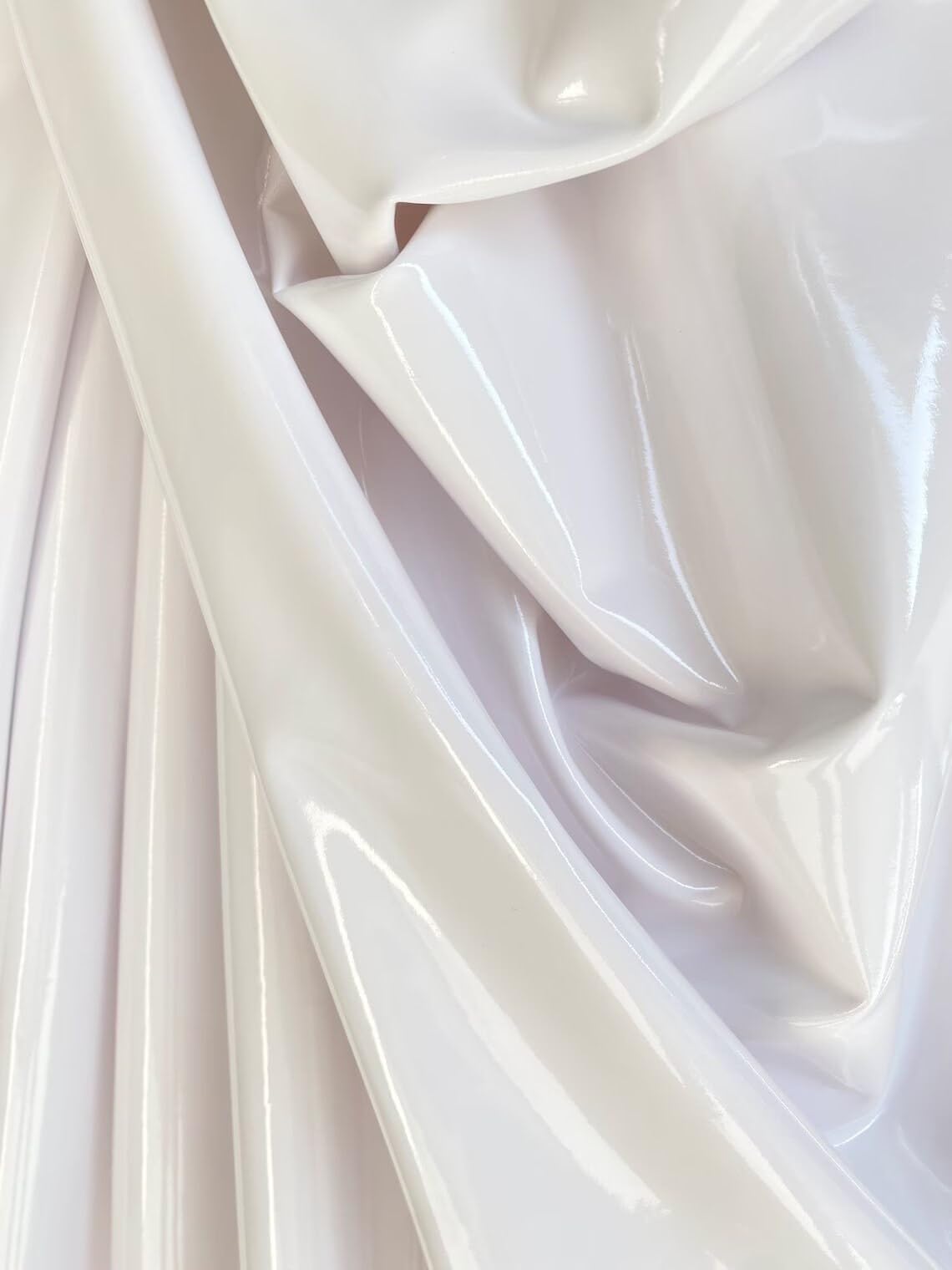 Prime Fabric, Shiny White 4-Way Stretch Vinyl Latex Fabric by The Yard, 60" Wide, DIY, Crafts, Club Wear, Costumes, Cosplay