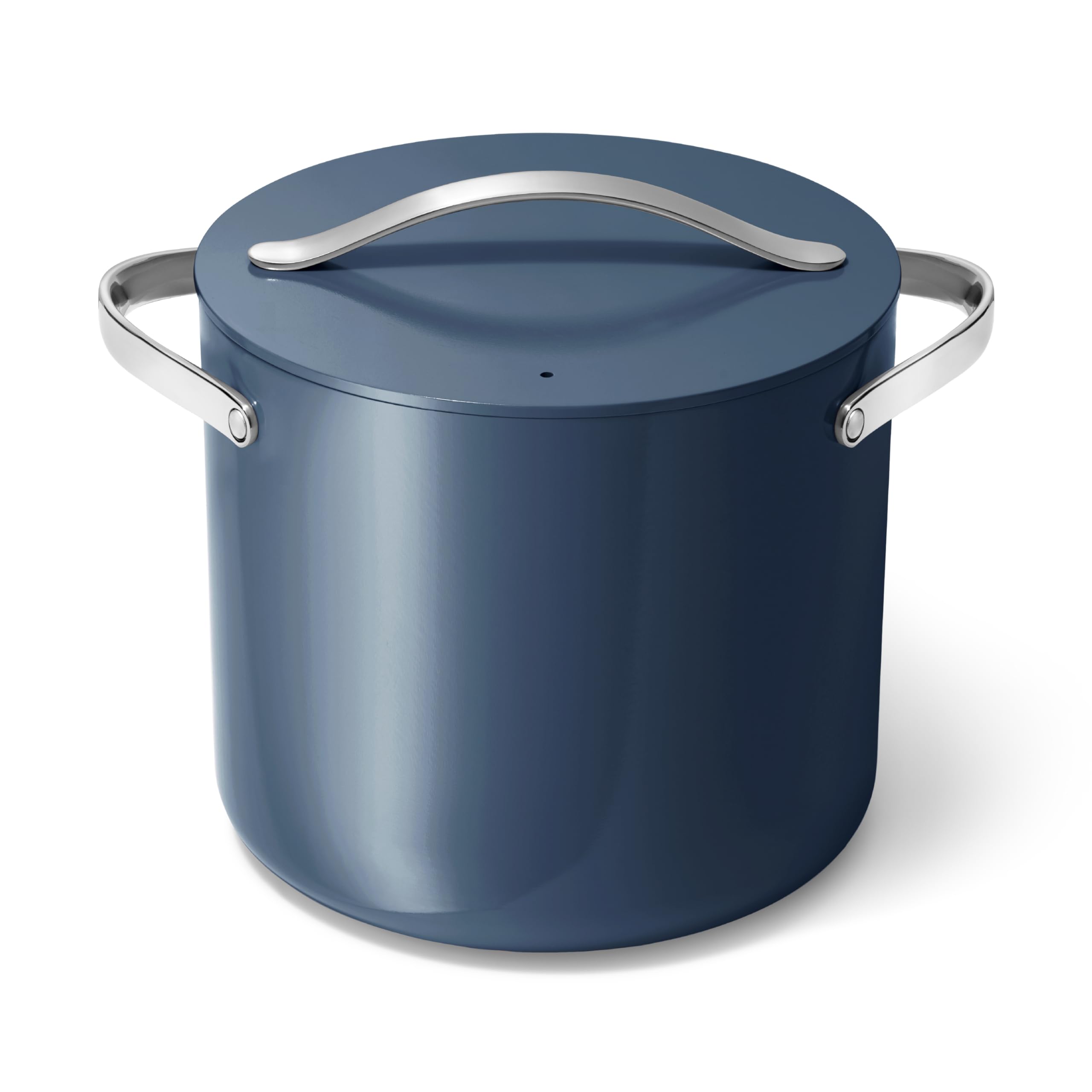 Caraway Stock Pot - 12 Qt Ceramic Coated Pot With Lid - Fee From Forever Chemicals - Large Pot for Bigger Batches - Navy