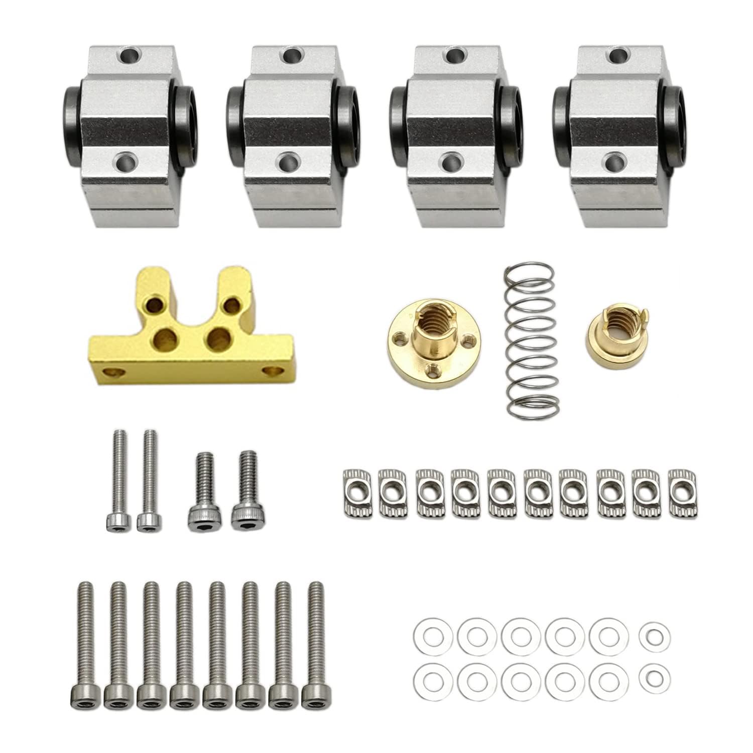 Doesbot CNC 3018 X-axis Upgrade Kit Matching for CNC Z-axis Sliding Table (Suitable for 10mm Diameter Optical Axis)