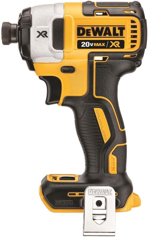 DEWALT 20V MAX XR Impact Driver, Brushless, 3-Speed, 1/4-Inch, Tool Only (DCF887B)-Deal Express Accessories, Yellow