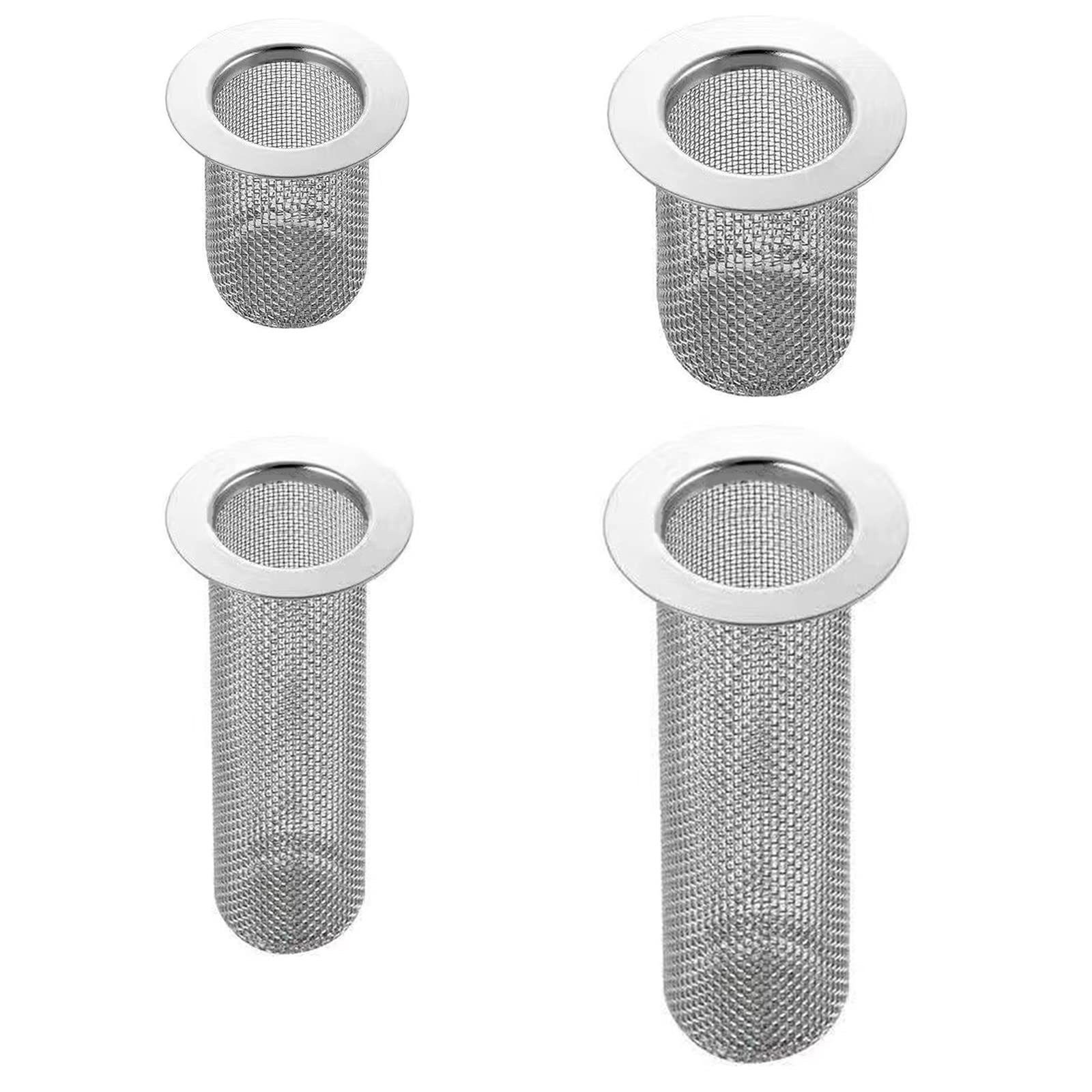 Floor Drain Filter Mesh Basket Filter Hair Trap Strainer Stainless Steel for Kitchen Sink Bathroom Bathtub Wash Basin Shower Bathtub Hair Catcher Sink Drain Stopper Shower Drain Hair Trap