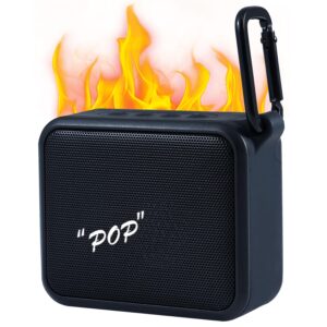 fireplace crackling sound maker,realistic rechargeable fire crackling sound machine for gas or electric fireplace,portable fireplace crackler sound box,fire crackler sound system,fire noise (black)