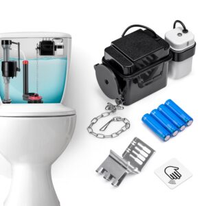 automatic touchless toilet flusher, sensor-activated flush kit – easy install, 1 year warranty