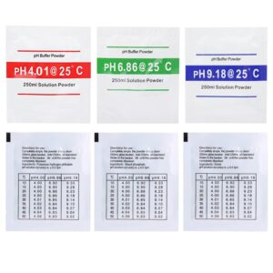 VERENIX 18 Pcs pH Meter Buffer Solution Powder, pH Buffer Calibration Solution Powder, pH Meter Calibration Packets for Precise and Easy use, 4.01pH, 6.86pH and 9.18pH