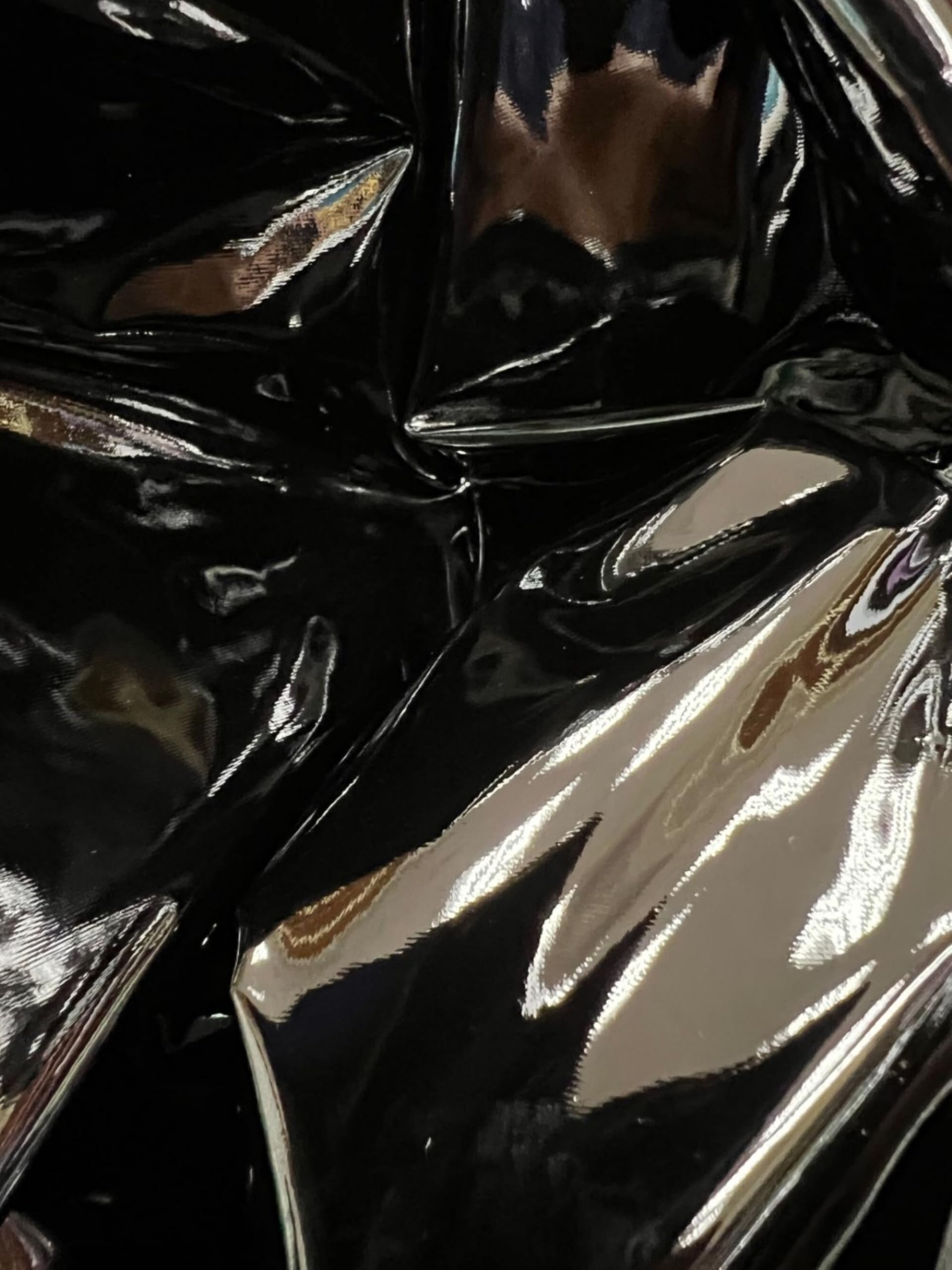 Shiny Black 4-Way Stretch Vinyl Latex Fabric by The Yard, 60" Wide, DIY, Crafts, Club Wear, Costumes, Cosplay