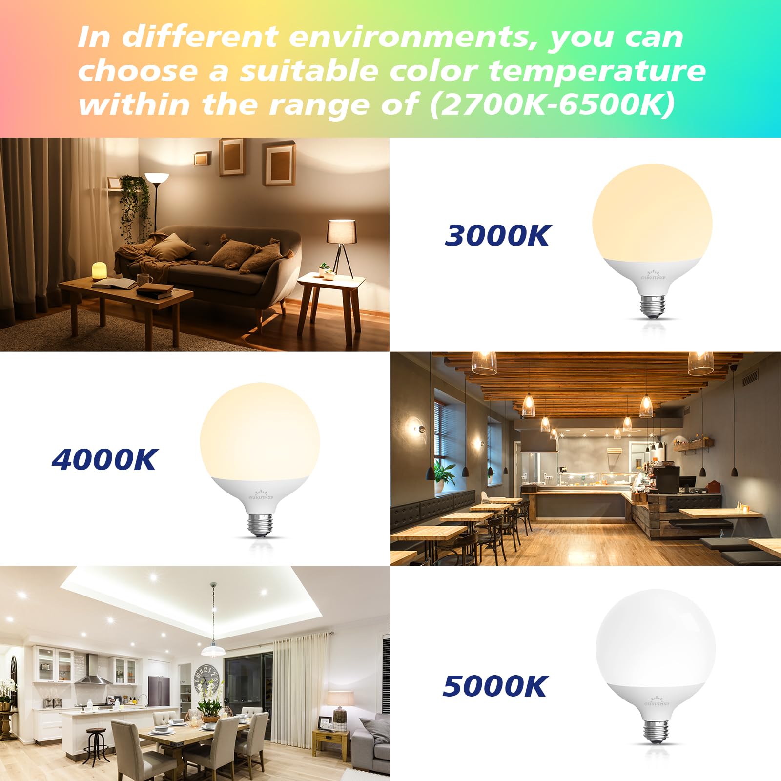 Color Changing LED Light Bulb, Bluetooth Light Bulbs 15W Equivalent 150W, Dimmable Light Bulbs E26 Compatible Mobile APP & Remote Controller, With Tens of Millions of Colors And Multiple Dynamic Modes