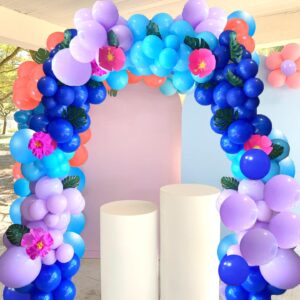 123Pcs Stitc Balloons Decoration Garland Arch Kit Include Blue and Light Purple Balloons,Stitc Foil Mylar Balloons,for Kids Stitc Birthday Party Supplies Baby Shower Party Decorations (blue)