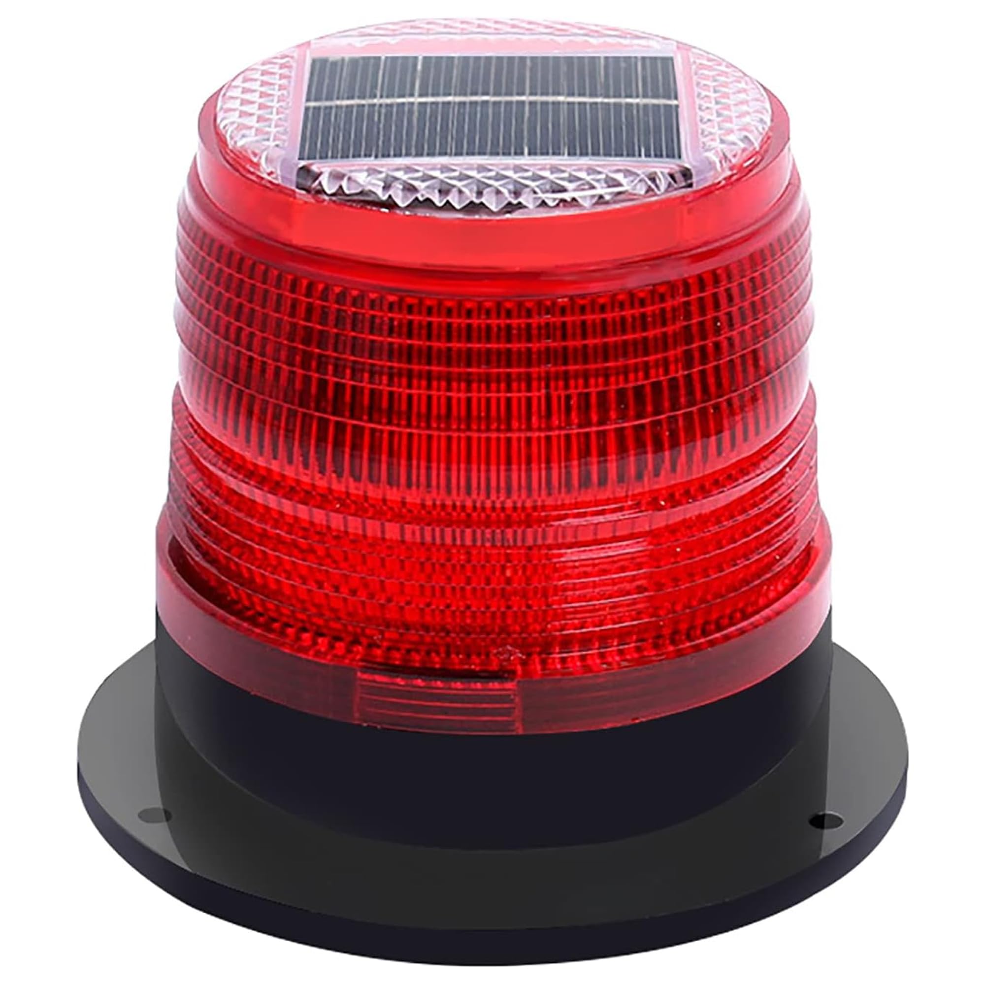 QXMH Solar Strobe Warning Light: Strong Magnetic Base Waterproof Traffic Light,Solar Safety Flashing LED Lamp for Construction, Traffic, Factory, Safety Sign, Crane Tower, Boat Navigation (Red)