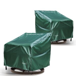 weizeyan patio chair covers, heavy duty waterproof outdoor patio furniture covers for outdoor chairs, adirondack chairs, tolix chairs, dimensions are 39lx37.2wx37.2h inch- （dark green)