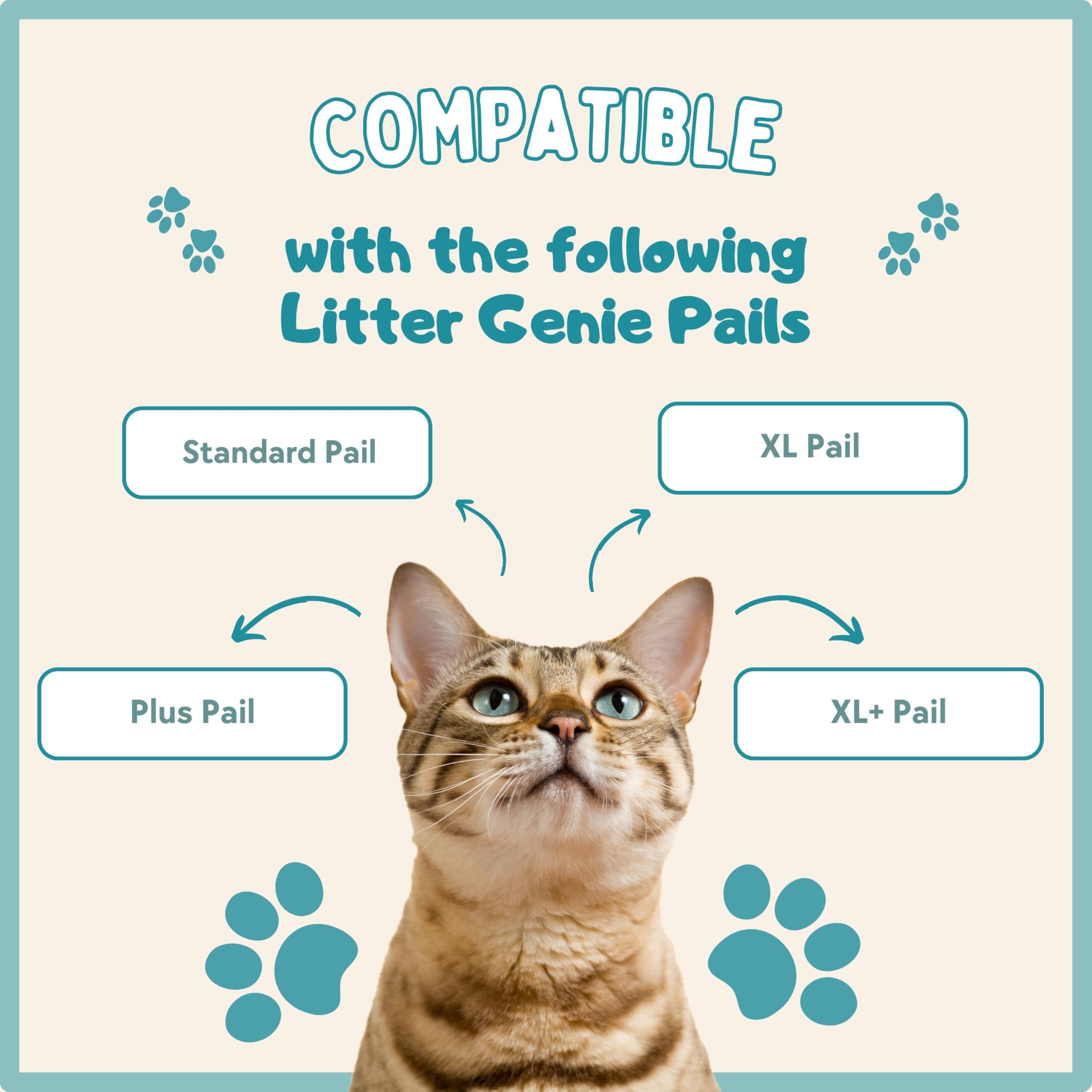 Modern Purr XL Strong Cat Litter Refill Bags, Non-Original Cartridge Compatible with Litter Genie XL, Litter Genie XL+, Litter Genie Standard & Litter Genie Plus Pails, Litter Refill (8 Pack)