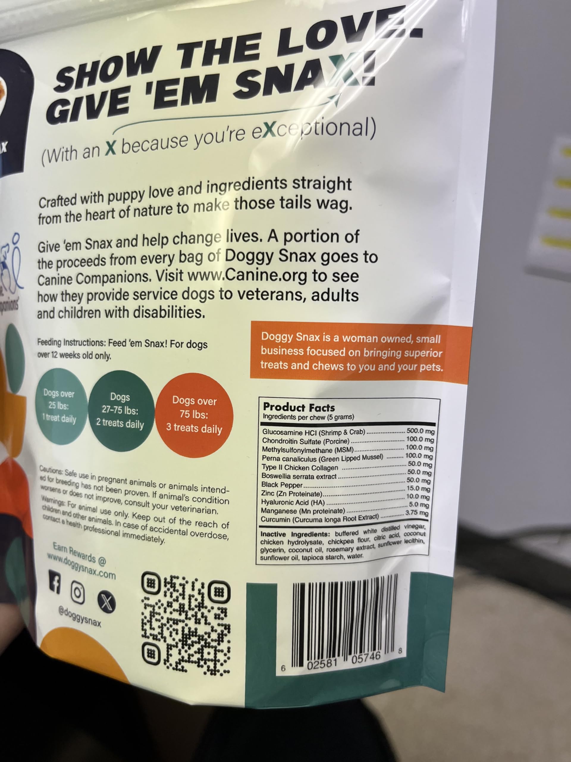 Doggy Snax Hip Hip Oh Yay! Canine Hip & Joint Supplement Soft chew with Glucosamine, Chondroitin, Green Lipped Mussel, MSM, Hyaluronic Acid, Boswellia and so Much More!