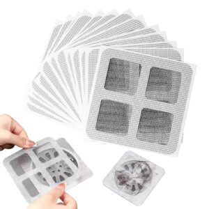 2024 new qilucky 20pcs disposable shower drain hair catcher drain screen for shower drain mesh cover drain sticker,bathroom,kitchen,laundry, bathtub,sink,for pet hair