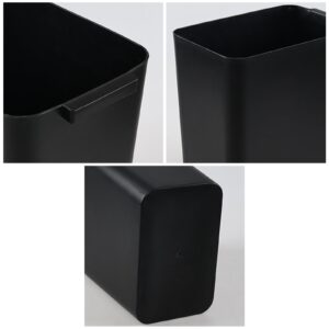 Farmoon 3-Pack Plastic Wastebasket, 16 L Kitchen Office Trash Can, Black