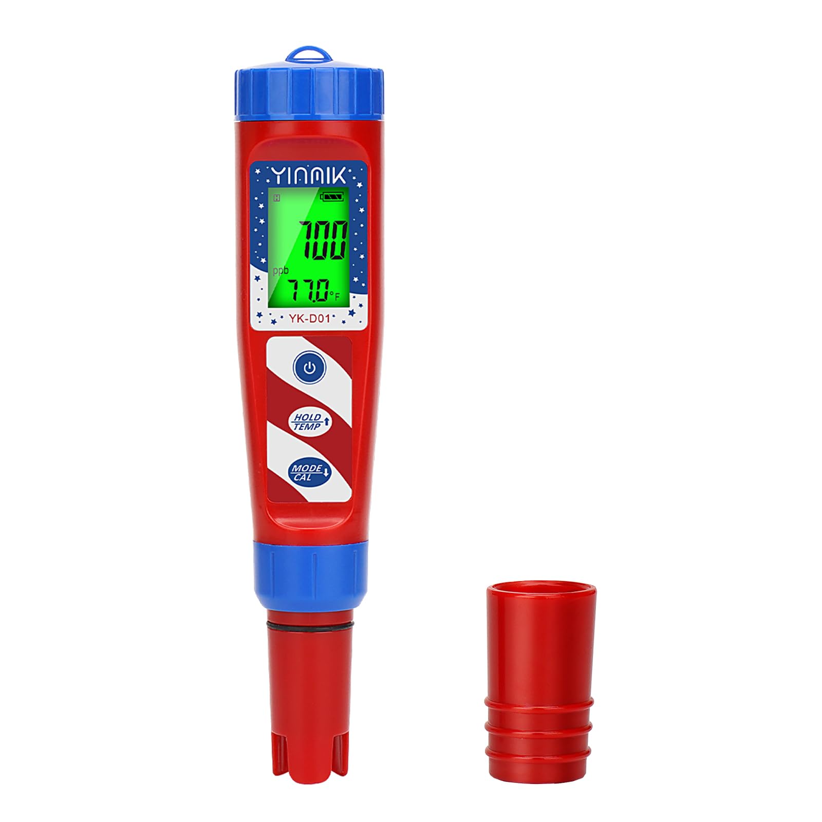 Hydrogen Water Tester, YINMIK 2024 Hydrogen Tester, Digital Hydrogen Water ppb/ppm Meter, Dissolved Hydrogen Test Pen, Accurate ORP Tester, 4 in 1 pH H2 ORP Temp Test kit for Hydrogen Water Bottle