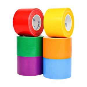 sikedepro rainbow colored duct tape 6 pack,15 yards x 2 inch colorful duck tape heavy duty rainbow waterproof colored tape variety pack,tear by hand,great for packaging, arts & crafts and diy