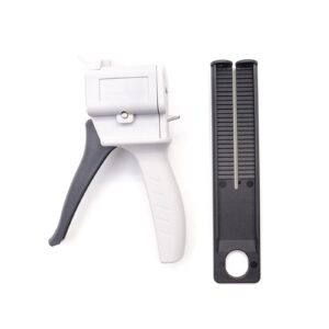 Dispensing gun AB glue gun 50ml two-component glue gun 1:1 epoxy glue gun dispensing gun, suitable for 1:1double cartridges, with 8pcs mixing nozzle