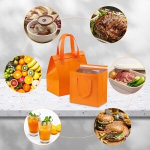 FUYCIEUM 50 Pcs Insulated Take Away Bags, 9.5 x 9.5 x 6 Inch Thermal Insulation Food Bag, Delivery Cooler Bag for Pizza Coffee Milk Hot Cold Food Catering Restaurant Picnic, Multicolor