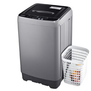 anypro portable washing machines 17.8lbs full automatic portable washer machine, clothes washer and spinner combo with 10 program/8 water level, compact laundry washer spin dryer for apartment rv dorm