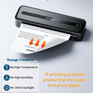 US Letter Thermal Paper - 8.5” x 11” Quick-Dry Letter Paper, Compatible with Phomemo M08F-Letter M832 M831 M833 M834 M835 Q301 Q302 & Brother-Letter Thermal Printer for Documents Contracts, 200 Sheets