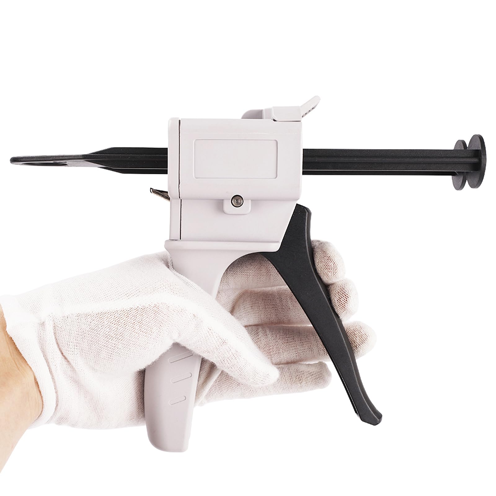 Dispensing gun AB glue gun 50ml two-component glue gun 1:1 epoxy glue gun dispensing gun, suitable for 1:1double cartridges, with 8pcs mixing nozzle