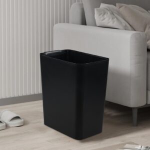 Farmoon 3-Pack Plastic Wastebasket, 16 L Kitchen Office Trash Can, Black