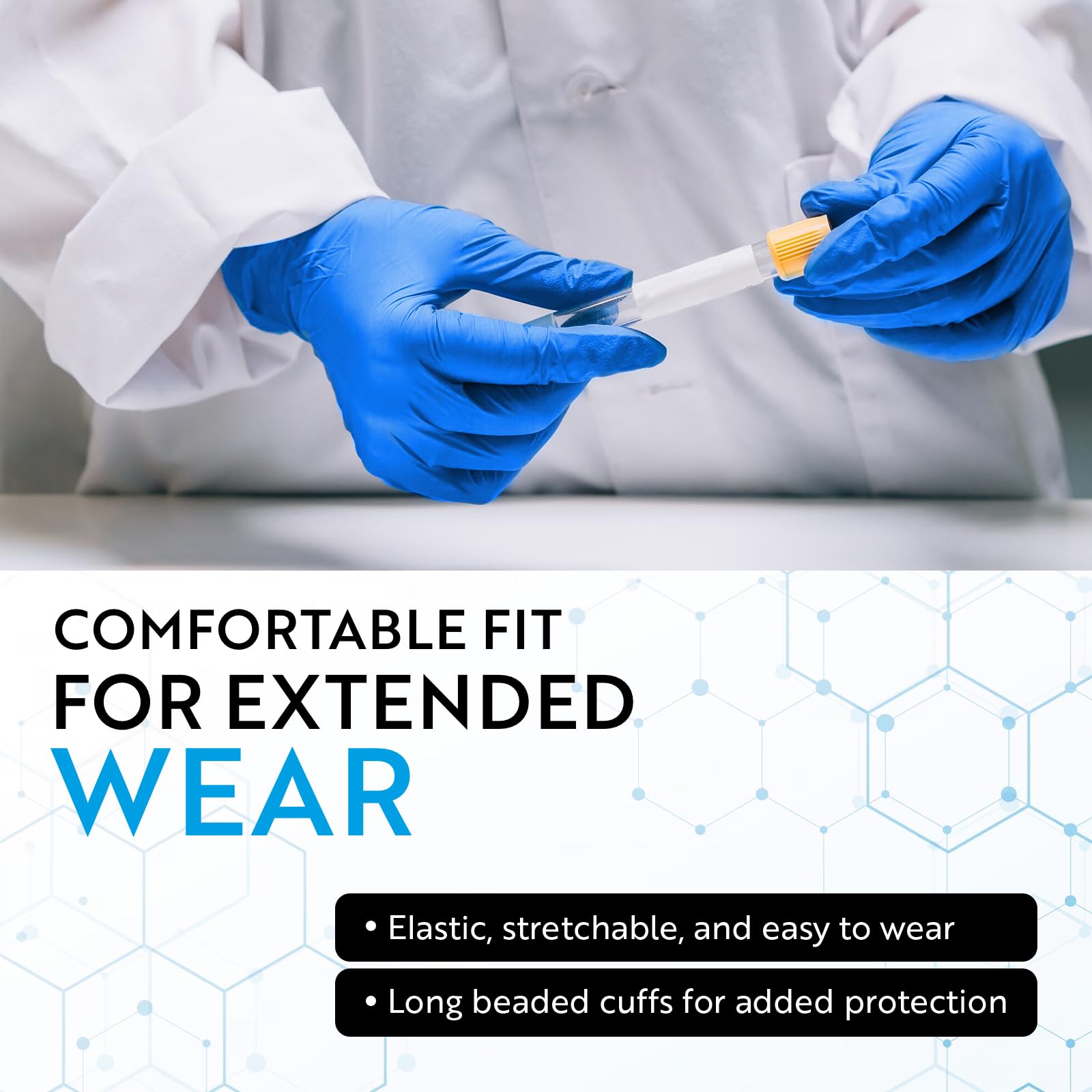 MEDELIM Medical Nitrile Gloves 5 Mil - Cleaning Supplies, Gloves Disposable Latex Free - Ideal for Medical Use, Durable and Safe, Powder-Free, Comfortable Fit for Sensitive Skin