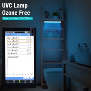 Qualirey 8W UV Lamp Ozone Free, 253.7nm Wavelength UVC Light Bulb 110V with ON/Off Switch Cord, Plug, Connector and Screw Tools for Closet/Cabinet/Bathroom