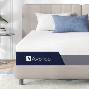 avenco king mattress, 12 inch king memory foam mattress for pressure relief & cooling sleep, medium firm mattress in a box with motion isolation, certipur-us certified king size mattresses