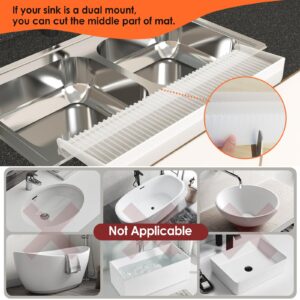 Sink Edge Protectors for Kitchen Sink, Silicone Sink Splash Guard for Kitchen and Bathroom, Protect Countertop from Scratch, Stain, Splash, Kitchen Sink Protector Stainless Steel, Granite, Quartz