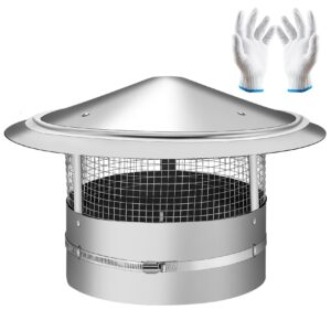 8 inch round chimney cap,adjustable roof cap for vents,chimney cap with screen in stainless steel,round rain cap for all-round chimney protection,round roof rain chimney cover,8 inch round chimney cap