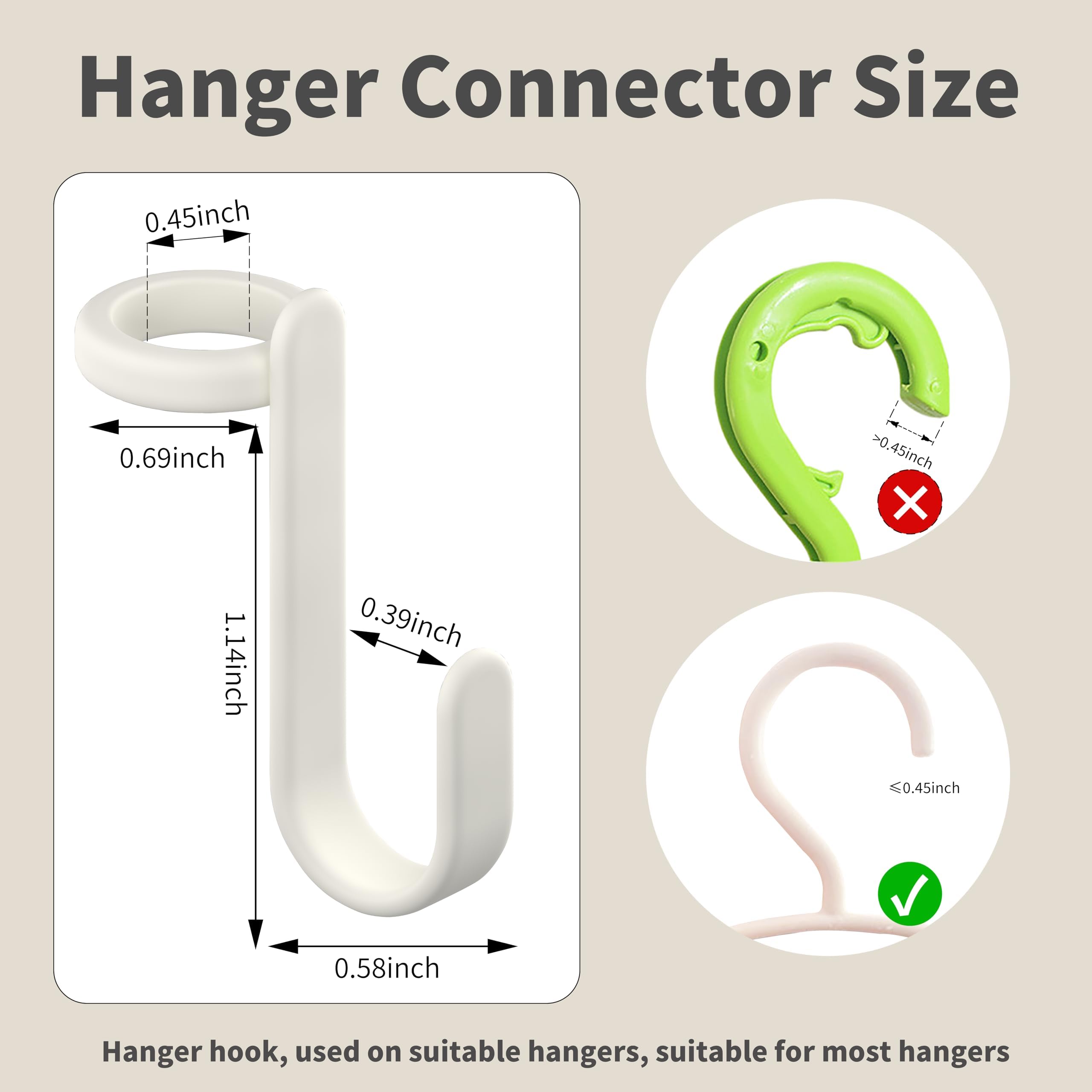 50PCS Hanger Connector Hooks,Space Saving Hangers for Clothes. Hanger Hooks Space Saver. Closet Hanger Connector Hooks. Hangers Space Saving，College Dorm Essentials，Closet Organizers and Storage