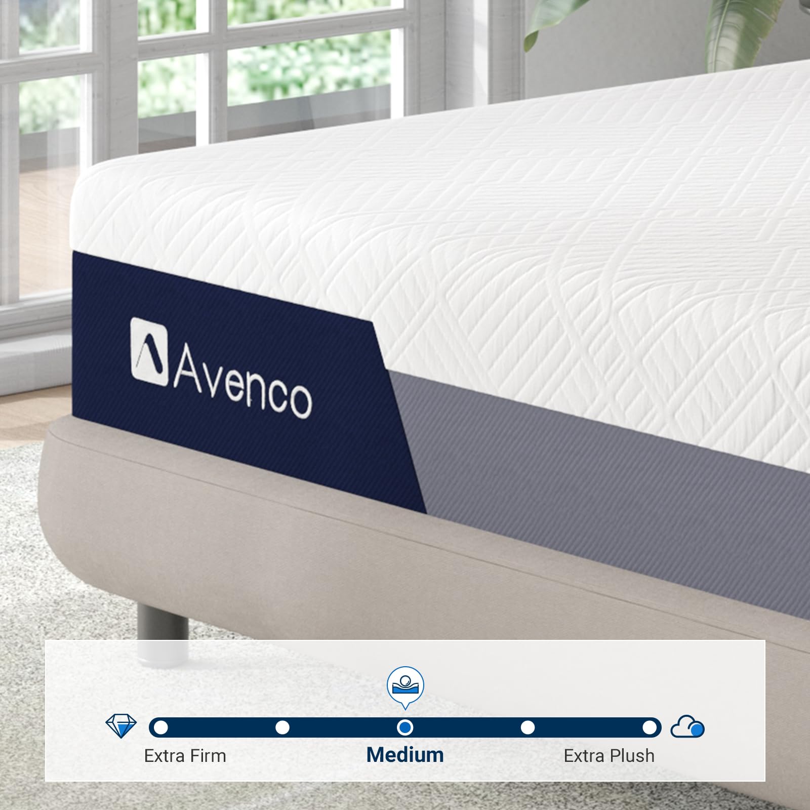 Avenco King Mattress, 12 Inch King Memory Foam Mattress for Pressure Relief & Cooling Sleep, Medium Firm Mattress in a Box with Motion Isolation, CertiPUR-US Certified King Size Mattresses