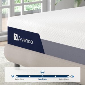 Avenco Queen Mattress, 12 Inch Queen Memory Foam Mattress for Pressure Relief & Cooling Sleep, Medium Firm Mattress in a Box with Motion Isolation, CertiPUR-US Certified Queen Size Mattresses