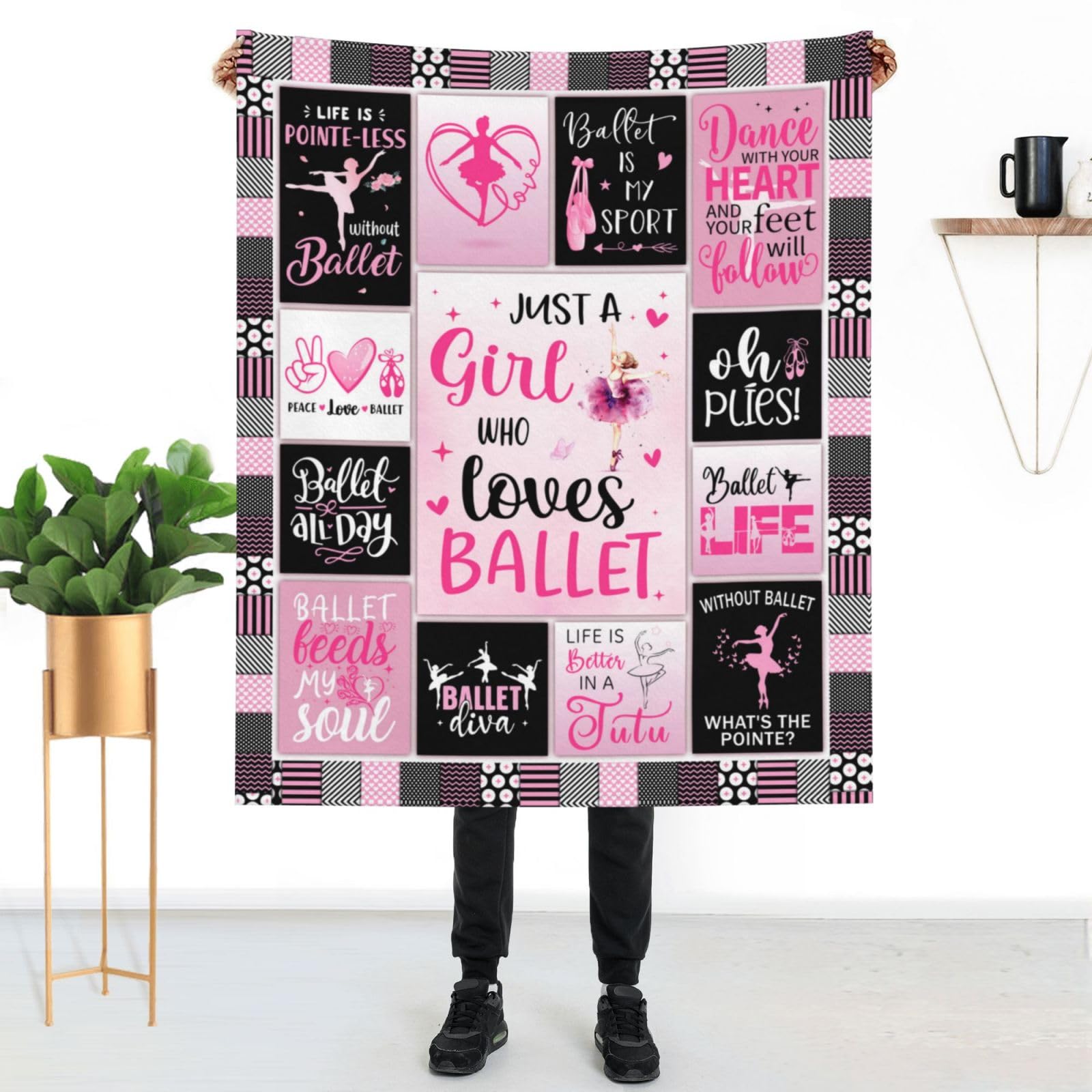 Stbyiz Dance Gifts Throw Blanket 60"x 50" - Dance Recital Gifts for Girls - Ballerina Gifts for Girls Teens - Ballet Dancer Gifts - Best Gifts for Dance Recital for Girls - Gifts for Ballerinas