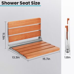 Folding Shower Seat Wall Mounted,Folding Teak Shower Seat Wall Mounted,Stainless Steel Folding Shower Seat,Home Care Teak Shower Chair,Shower Seat Wall Mounted