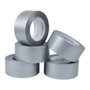 sikedepro duct tape, silver duct tape，5 rolls 2 inches x 30 yards duck tape,strong, ducttape, flexible,heavy duty duck tape，waterproof bulk value for indoor & outdoor repairs, industrial use