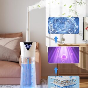 MONISEN Smart Humidifier Large Room for 2000 sq ft, 17L/4.5Gal Humidifiers for Bedroom with Wi-Fi App & Remote Control, Ultrasonic Cool Mist Large Humidifiers for Home with Essential Oil Box, 3 Speed