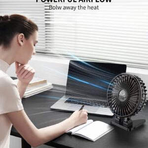 2Pack Desk Fan, USB Fan for Desk, Mini Desk Fan, 3 Speed Rotation Strong Wind, Protable Small Desktop Cooling Fan, Quite Mini Personal Fan for Home Office Table Bedroom Travel Curise(Black)