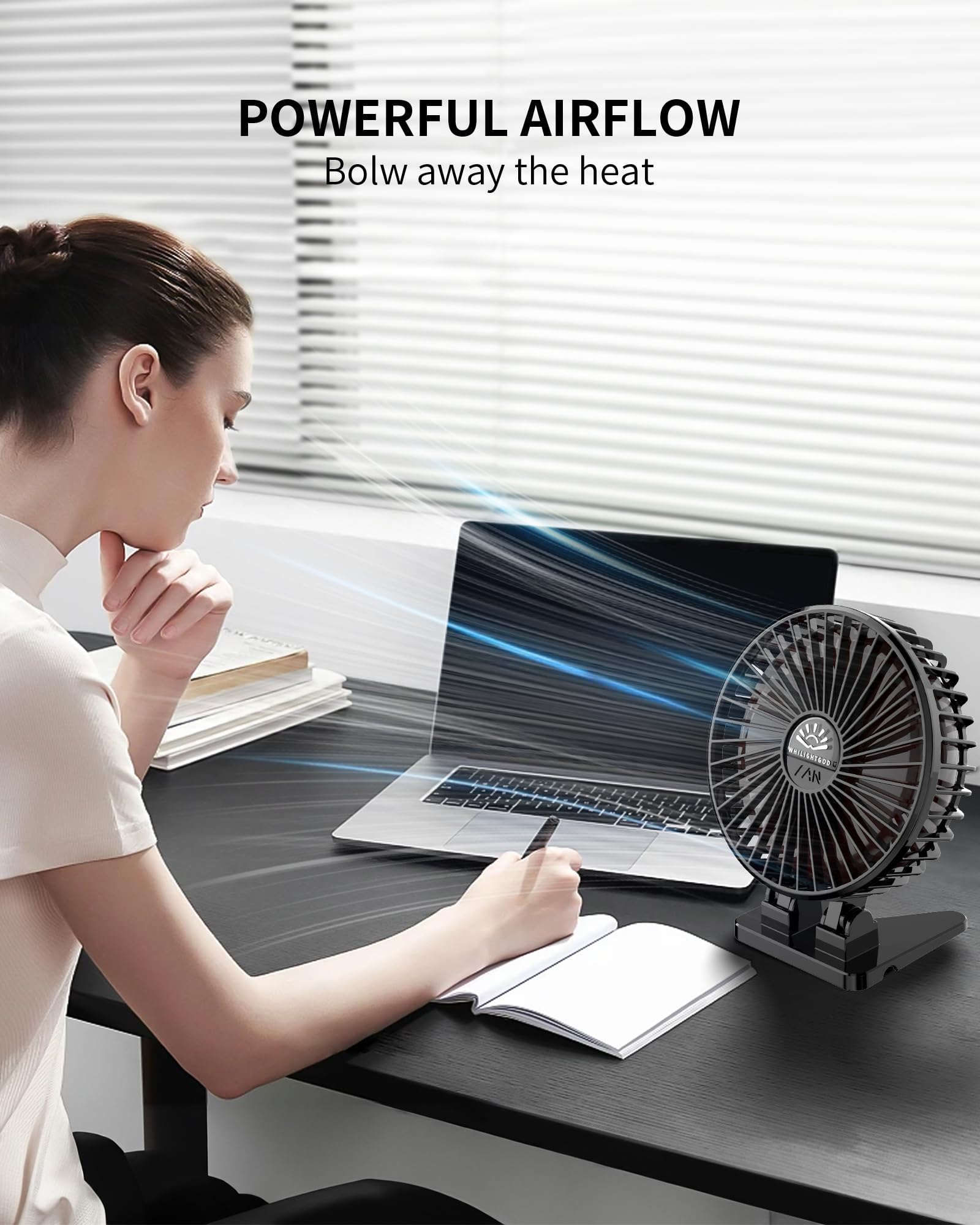 2Pack Desk Fan, USB Fan for Desk, Mini Desk Fan, 3 Speed Rotation Strong Wind, Protable Small Desktop Cooling Fan, Quite Mini Personal Fan for Home Office Table Bedroom Travel Curise(Black)