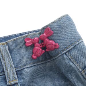 Tqyijhy Rabbit Tighten Waist Button For Women Skirt Pants Jeans Adjustable Waist Clip Metal Pins Clothing Accessories Waist Fasteners For Pants Pants Tightener For Waist Waist Adjuster For Pants