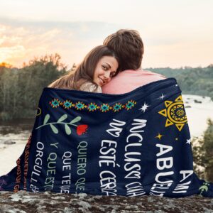 Regalo para Abuela, Abuela Blanket 60X50in, Grandma Gifts in Spanish, Grandma Birthday Gift, Mothers Day Grandma Gifts, Día De La Abuela Madre, Regalo De Cumpleaños/Navidad/Aniversario Abuelita